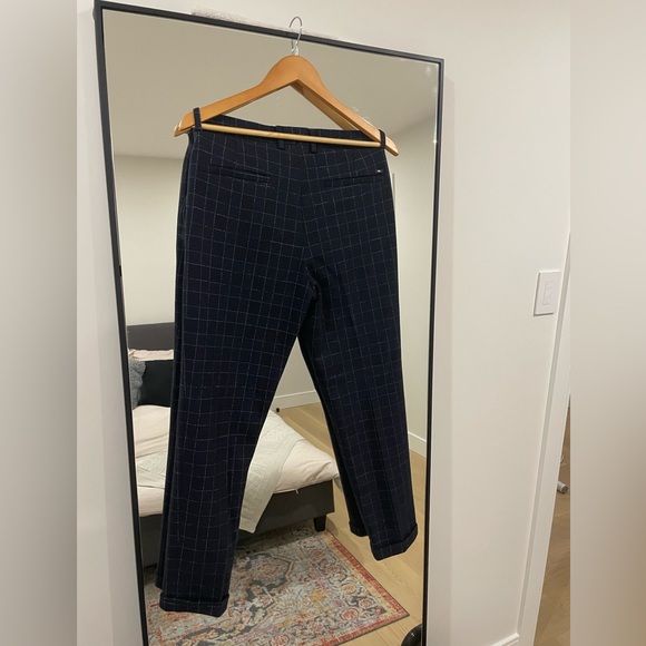 Zara Plaid Dress Navy Pant - Picture 3 of 4